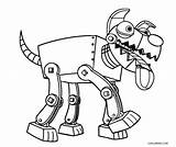 Coloring Dog Patrol Paw Robo Pages Robot Template sketch template