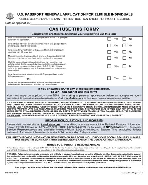 passport renewal form fillable printable  forms handypdf