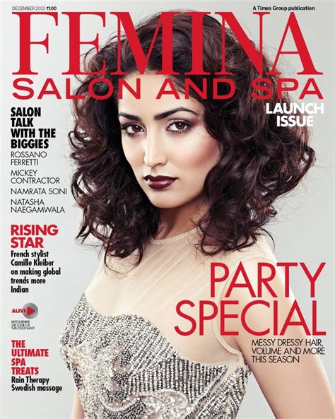 Femina English Cover Page Yami Gautam Beauty Magazine Spa Salon