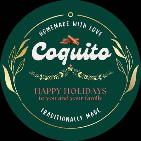 limited edition editable coquito sticker label printable etsy