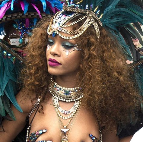 katching my i carnival queen rihanna parades around in tiny sparkly
