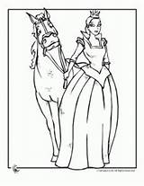 Coloring Horse Princess Pages Pretty Girls Young Old Horses sketch template