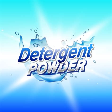 detergent powder cleaning product packaging concept design templ