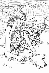 Mermaid Valentines Sketch sketch template