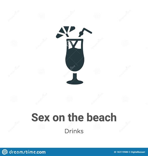 Sex On The Beach Vector Icon On White Background Flat Vector Sex On