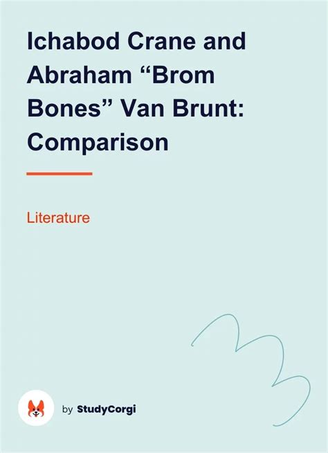 ichabod crane  abraham brom bones van brunt comparison