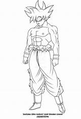 Goku Instinct Songoku Instinto Breaker Lineart Coloriri Dragonball Dbz Visitar Acessar sketch template