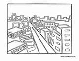 City Pages Coloring Buildings Street Streets Highway Template Colormegood sketch template