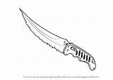 Knife Draw Flip Drawing Counter Strike Knives Drawings Drawingtutorials101 Coloring Throwing Learn Template Huntsman Step Tutorials Kaynak Tutorial sketch template