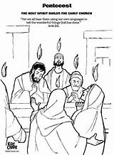 Pentecost Early Pfingsten Reframemedia Kidscorner Bibel sketch template
