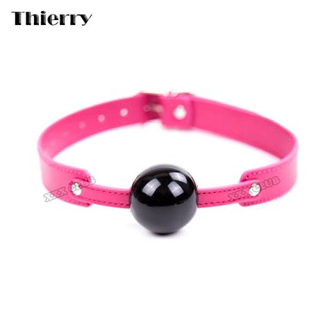 Thierry Mouth Ball Gag For Sex Pu Leather Mouth Gag Oral Fixation Mouth