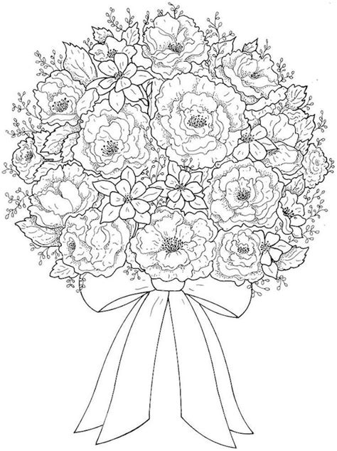 flower bouquet coloring pages flower coloring pages coloring pages