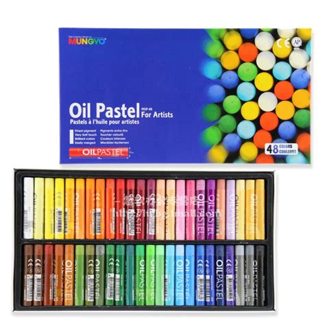 48 Color Set Oil Pastels Set For Artists Round Shape Oil
