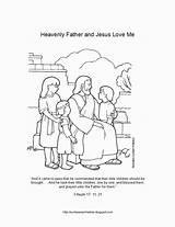 Coloring Jesus Children Father Heavenly Pages Lds Christ Lesson Color Loves Friend Bible Heaven Kids Sunbeam Primary Nursery Little Clipart sketch template