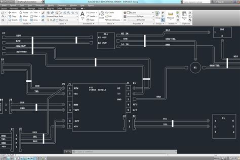 wiring diagram autocad  cad model grabcad