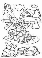 Colorat Planse Joaca Desene Iarna Copii Craciun sketch template