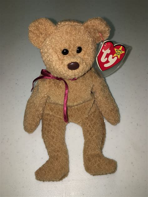 extremely rare ty beanie baby curly retired bear etsy