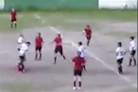 women s footie game ends in all out fight as player punches rival