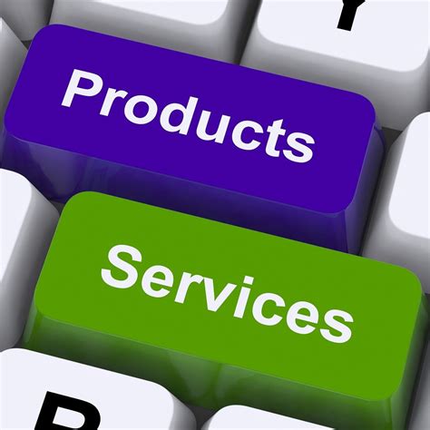 products  services definitions examples differences