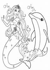 Coloring Pages Barbie Mermaid H2o Printable Dolphin Adventures Delfin Para Delfines Colorear sketch template