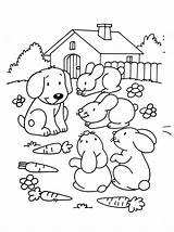 Dog Coloring Pet Pets Pages House Printable Kids Dogs Bunnies sketch template