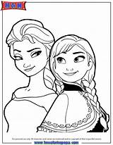Coloring Elsa Anna Pages Frozen Printable Disney Queen Color Pdf Snow Face Kids Sheets Online Birthday Outline Princess Ana Hmcoloringpages sketch template