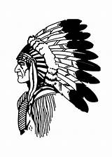 Simple Pro Native American Coloring Indian Chief Drawing Americans Indians sketch template