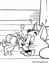 Coloring Jerry Afraid Tom Pages Printable sketch template