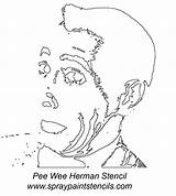 Herman Wee Pee Stencil Coloring Playhouse Gif Peewee Pages Template Photobucket sketch template