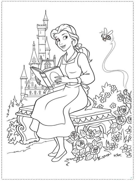 princess belle coloring pages  printable princess belle coloring