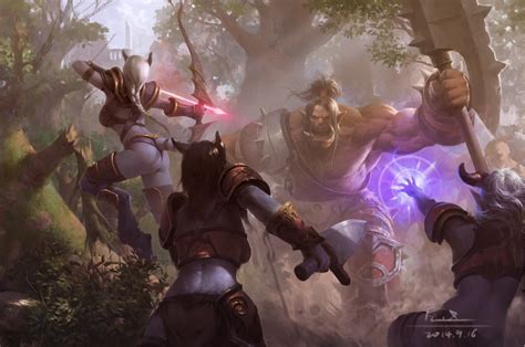 Wallpaper Anime World Of Warcraft Karya Penggemar Mitologi