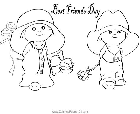 lovely friendship coloring page  kids  friendship day