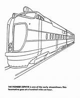 Locomotive Streamlined Trains sketch template
