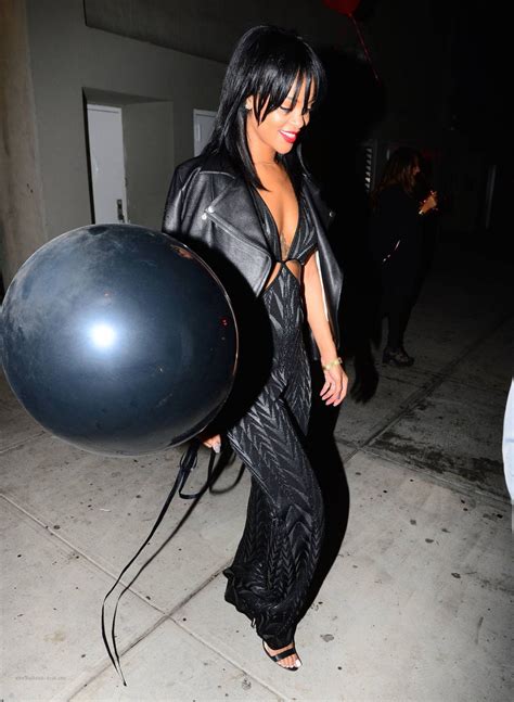 rihanna arrives at a birthday party in new york hawtcelebs