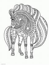 Coloring Pages Adults Animal Horse Printable Print Colouring Adult Animals Mandala Book Sheets Fox Look Other sketch template