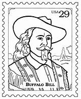 Coloring Buffalo Pages Bill Stamp Cody Bills People Postage Postal Featured Stamps Sheets Bluebonkers Activity Collecting Usage Authorized Service Choose sketch template
