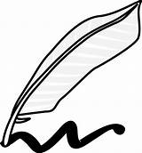 Quill Clipart Pen Clip Writing Cliparts Library sketch template