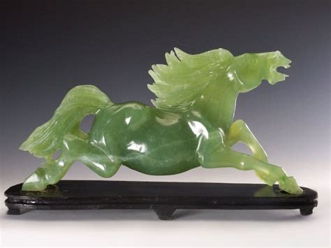 jade sculpture   horse china mid  century catawiki