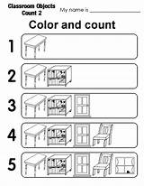 Objects Worksheets Classroom Coloring Template sketch template