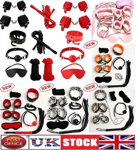 sex toy bondage set adult kit handcuffs legcuffs ball ropes blindfold