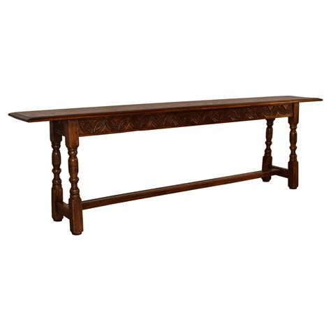 19th Century Carved Oak Bench For Sale At 1stdibs