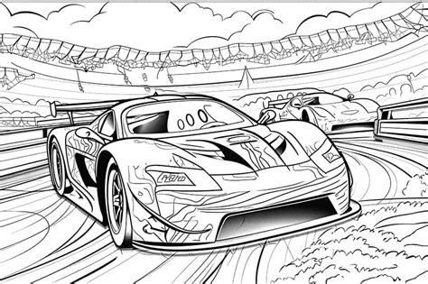 race coloring pages