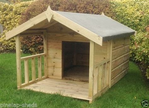 dog kennel  veranda quality tanalised wooden yard kennel pressure treated ebay cool dog