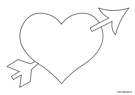 heart  arrow coloring valentine art projects valentine coloring