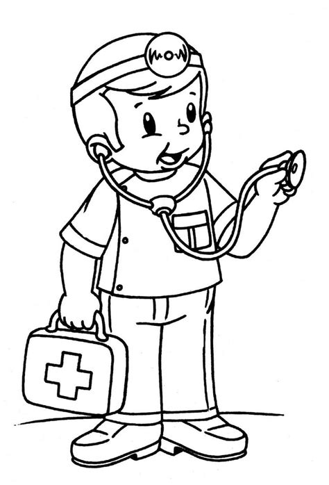 doctor coloring pages  coloring pages  kids preschool