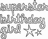 Birthday Girl Coloring Happy Pages Getdrawings sketch template