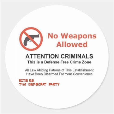 weapons allowed stickers zazzle