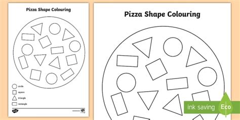 shape pizza colouring activity teacher  twinkl
