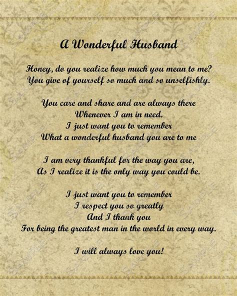 wonderful husband love poem  wife   queenofheartgifts  quotes pinterest