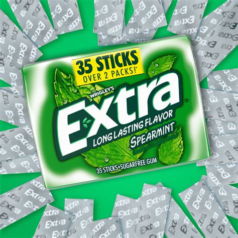 extra spearmint sugarfree chewing gum  stick mega pack extra